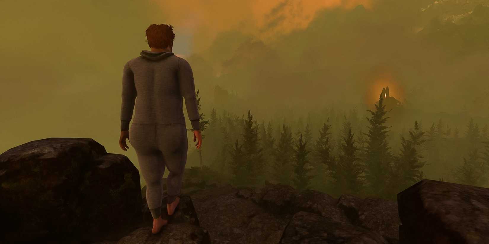 baby-steps-game-rant-advance-gameplay-nate-standing-on-cliff