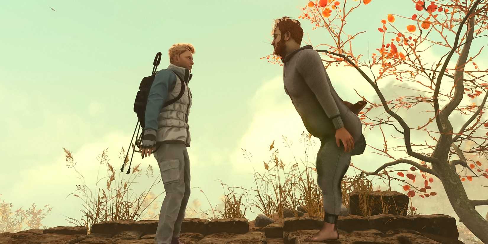 baby-steps-game-rant-advance-nate-stretching-with-mike-grapple-hook-1