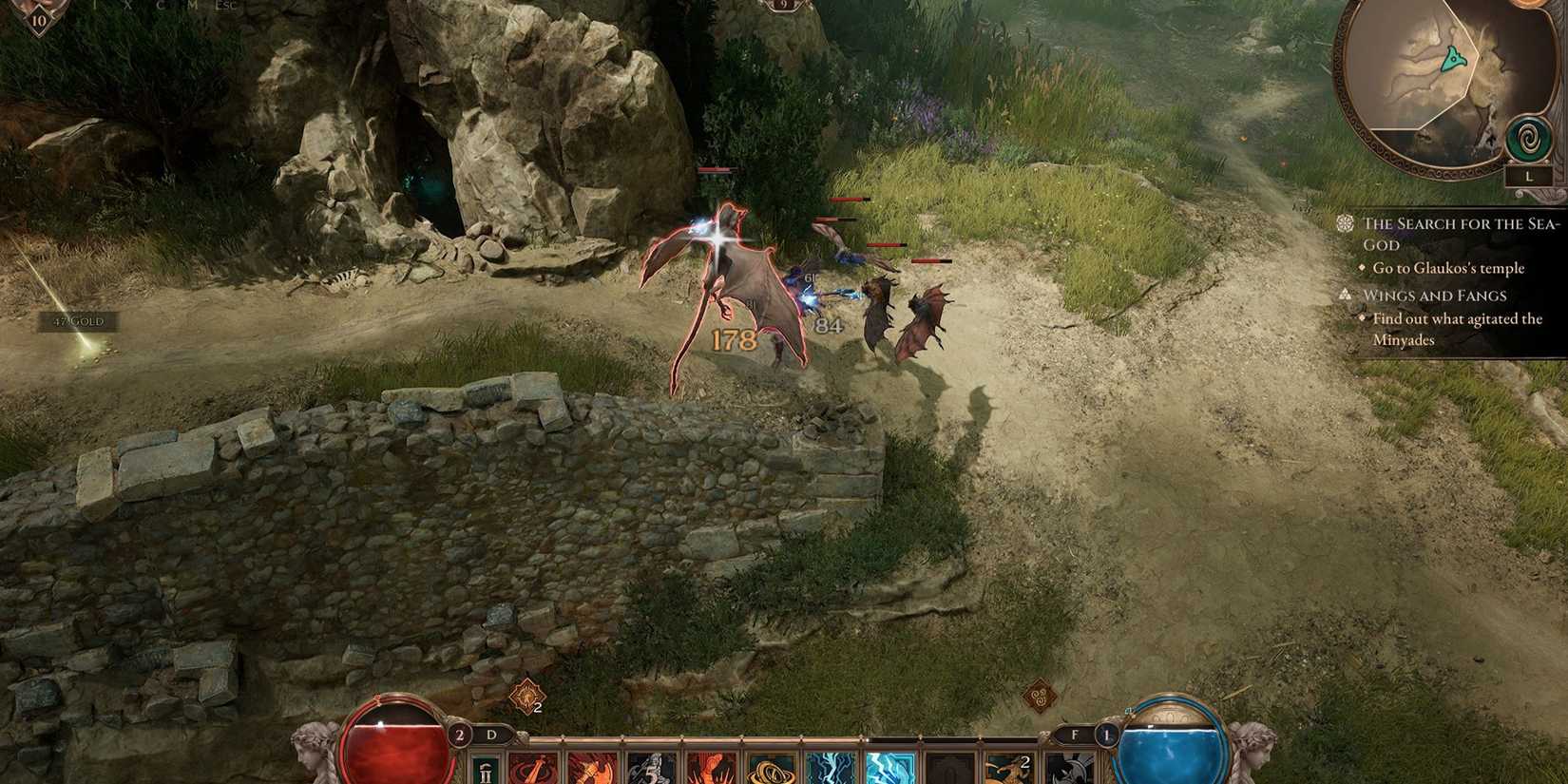 Beat the Icthians disturbing the Minyades