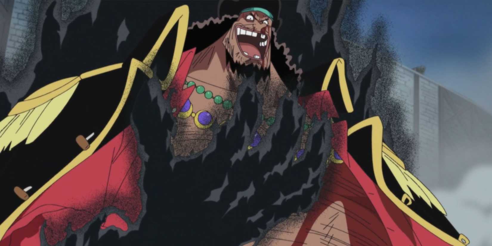 Blackbeard summons darkness in his hand - One Piece