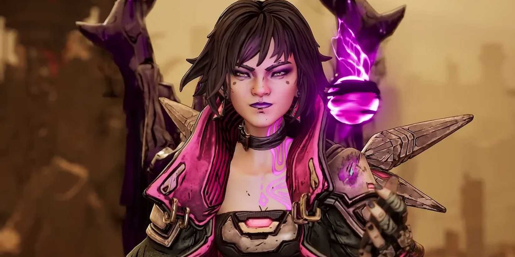 Vex, the playable Siren from Borderlands 4, in various environments.