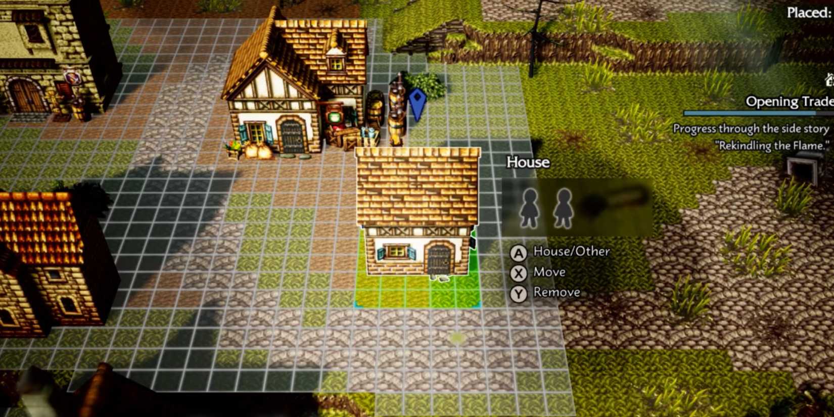 Building a town in Octopath Traveler 0