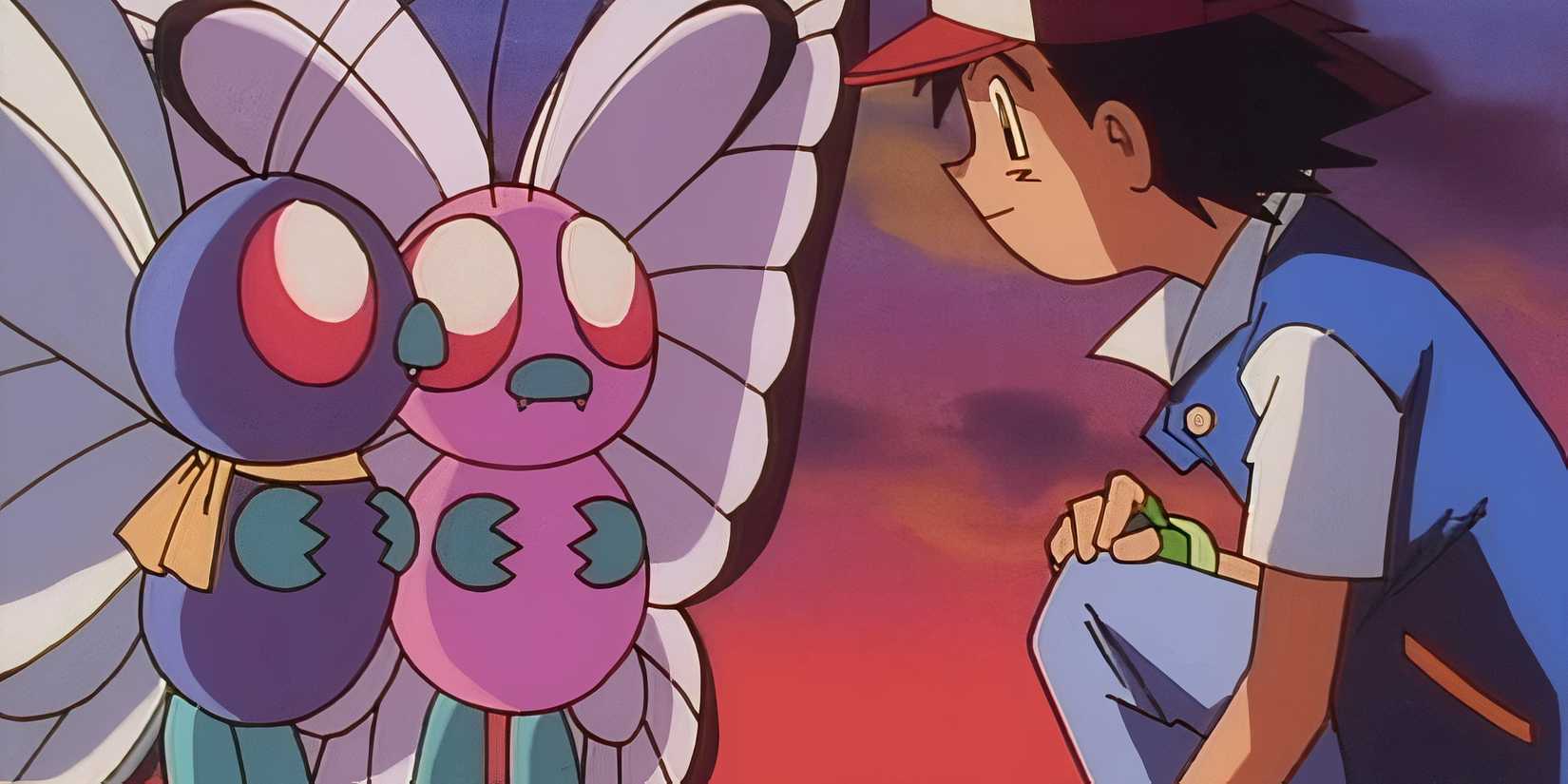 Butterfree and Ash in Pokemon (Anime)