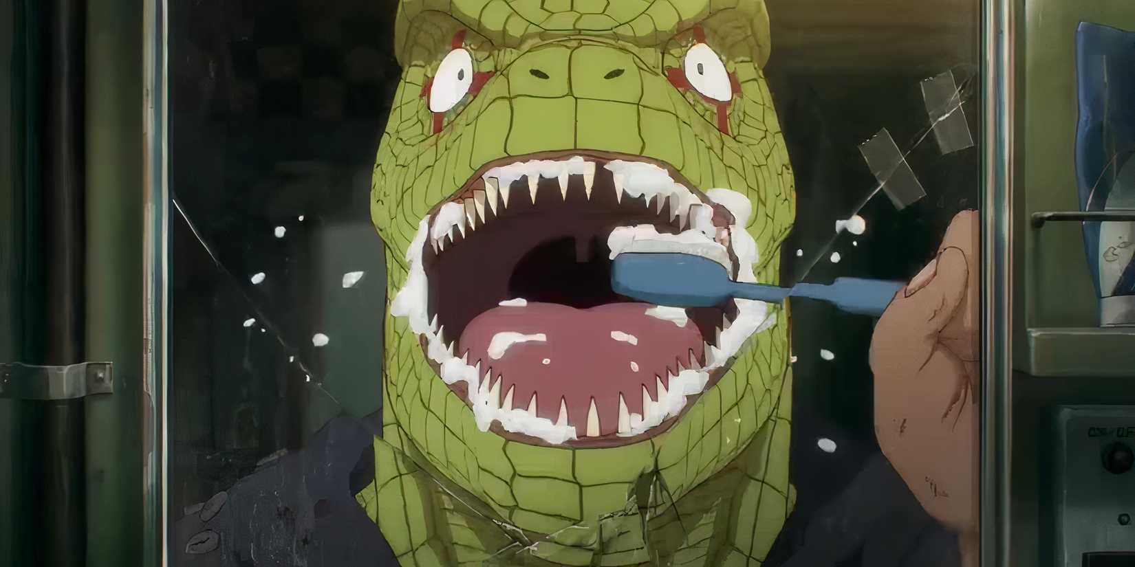 Caiman brushing in Dorohedoro