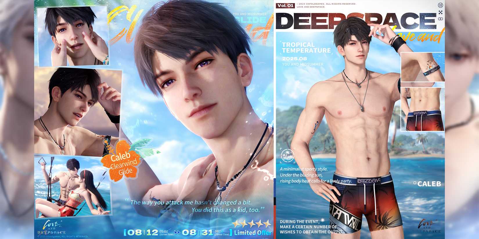 caleb you and midsummer banner in love and deepspace