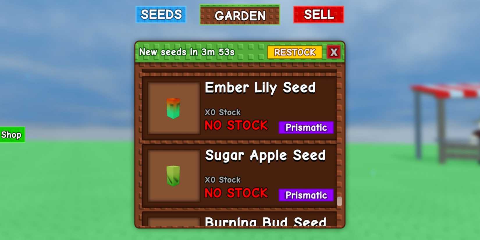 Grow a Garden seed shop