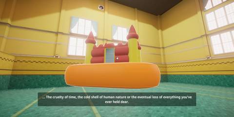 Carrying a bouncy castle in Superliminal