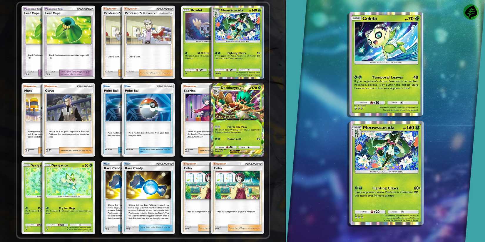 celebi and meowscarada decks in pokemon tcg pocket