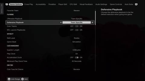 change madden 26 playbooks in quick play