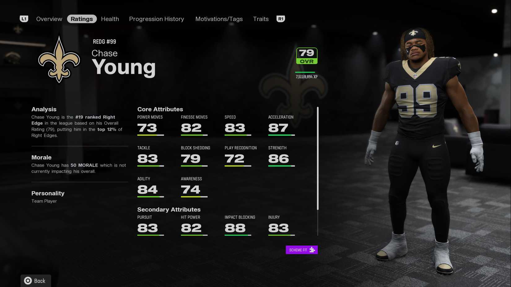 Chase Young Madden 26 Franchise