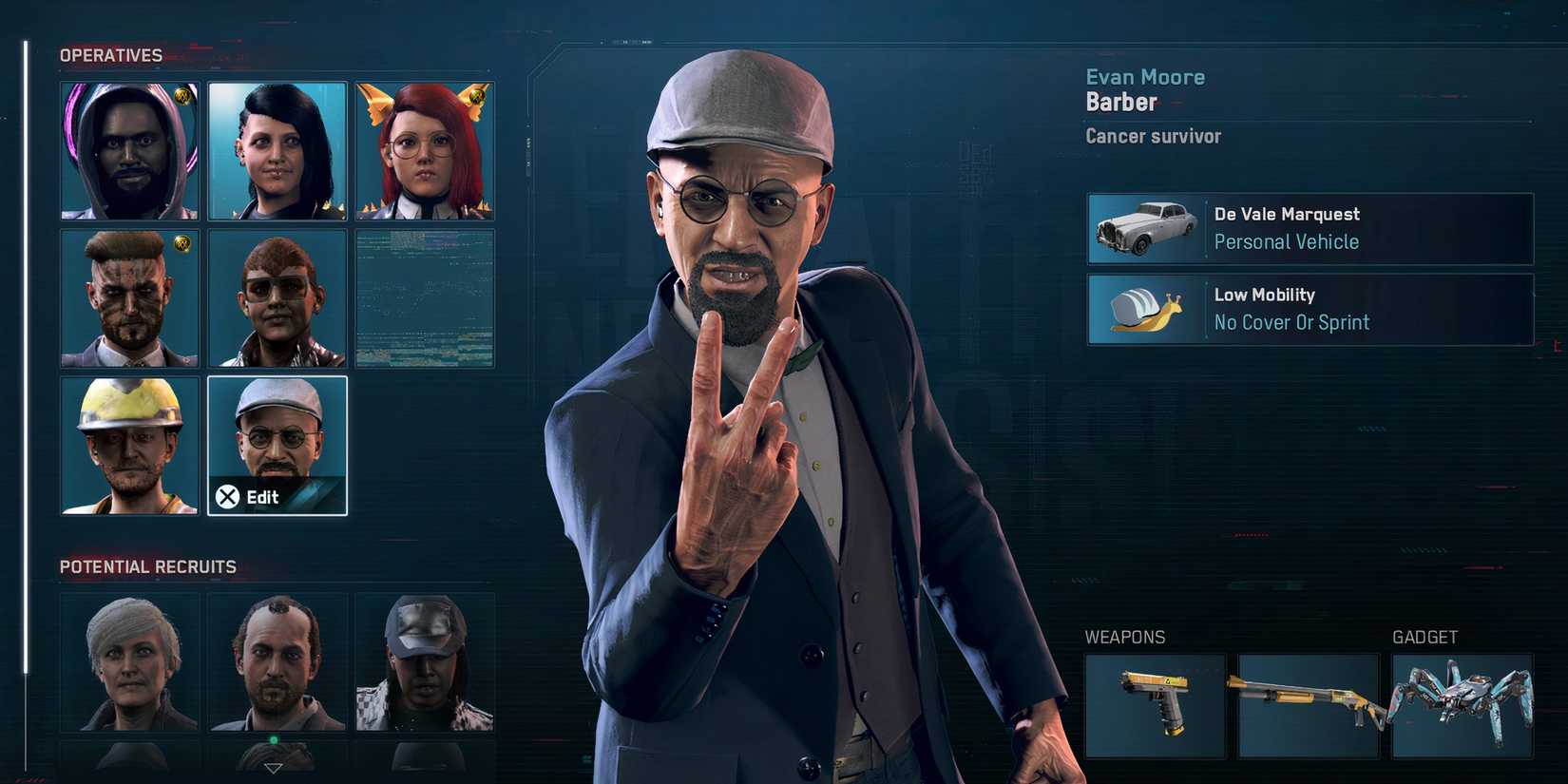Choosing a character in Watch Dogs Legion