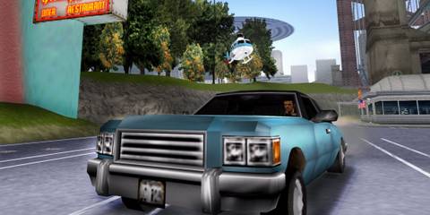 Claud driving a car - Grand Theft Auto 3