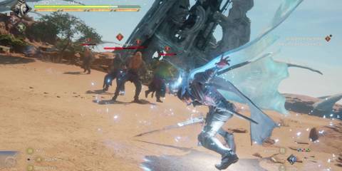 Clive using Shiva's abilities to fight enemies - Final Fantasy 16