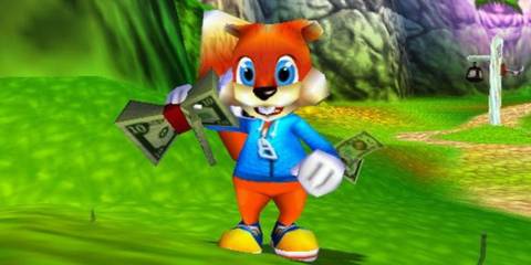 Conker with some cash - Conker's Bad Fur Day