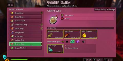 crafting gastroo goo in grounded 2