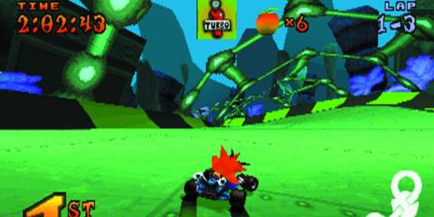 Crash drifting with his kart - Crash Team Racing