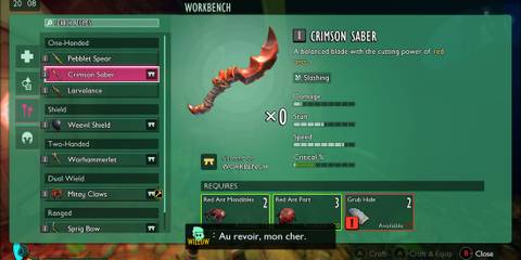 Crimson Saber in Grounded 2