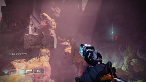 Destiny 2 Graviton Spike Temporal Alignment 2 teleport pad and relocator