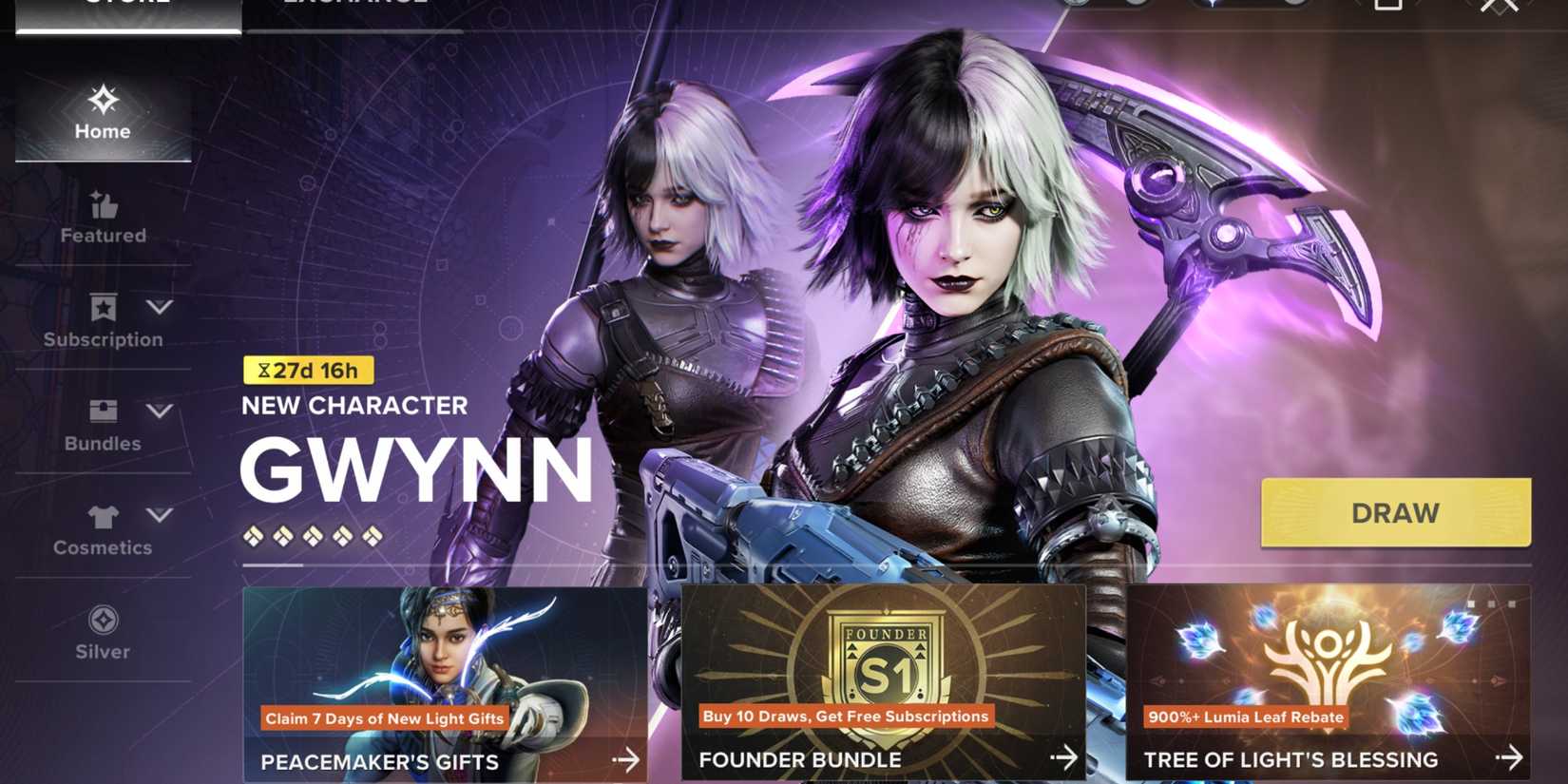Destiny Rising Gwynn Gacha System