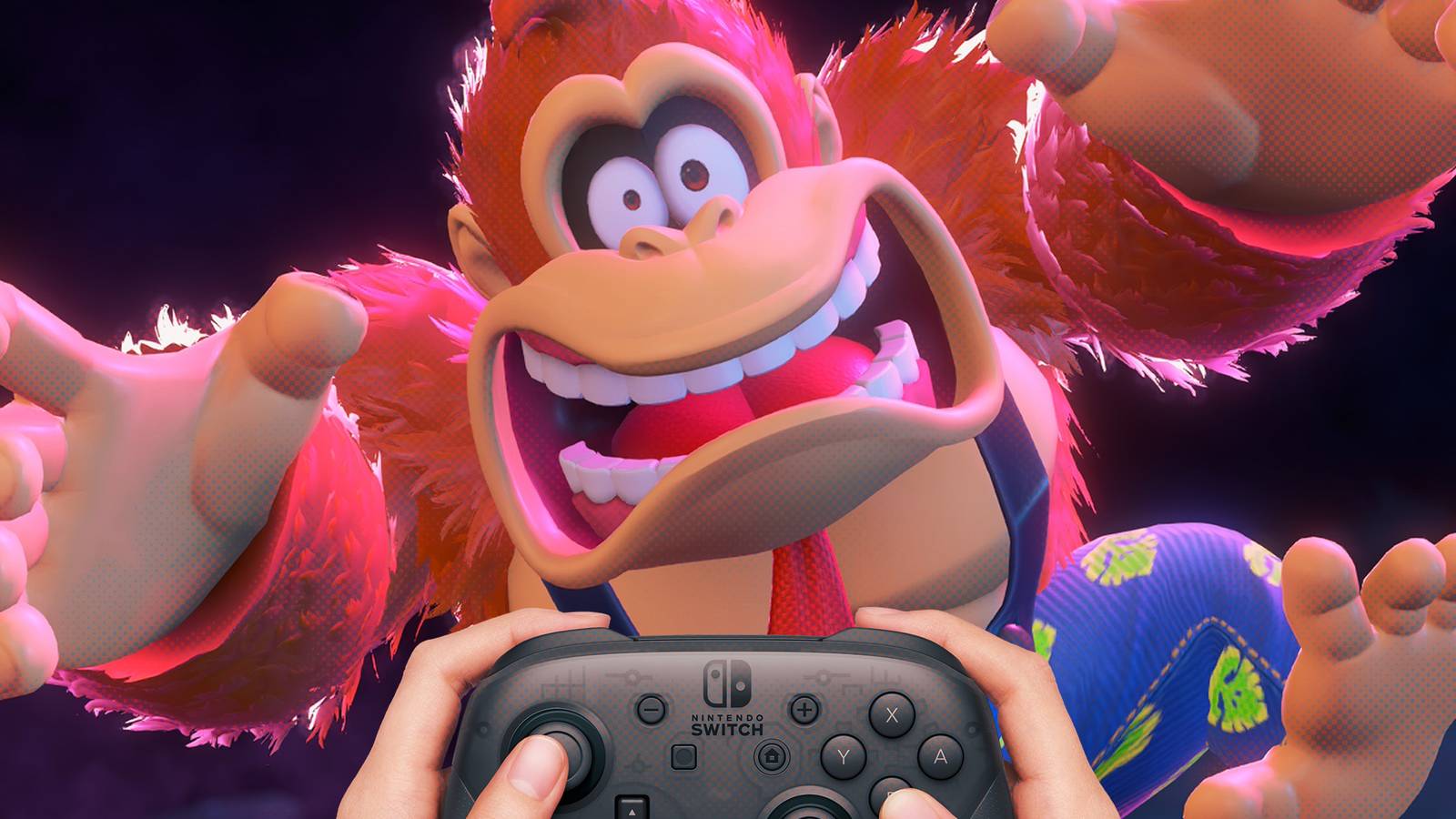 Donkey Kong Bananza scared falling down