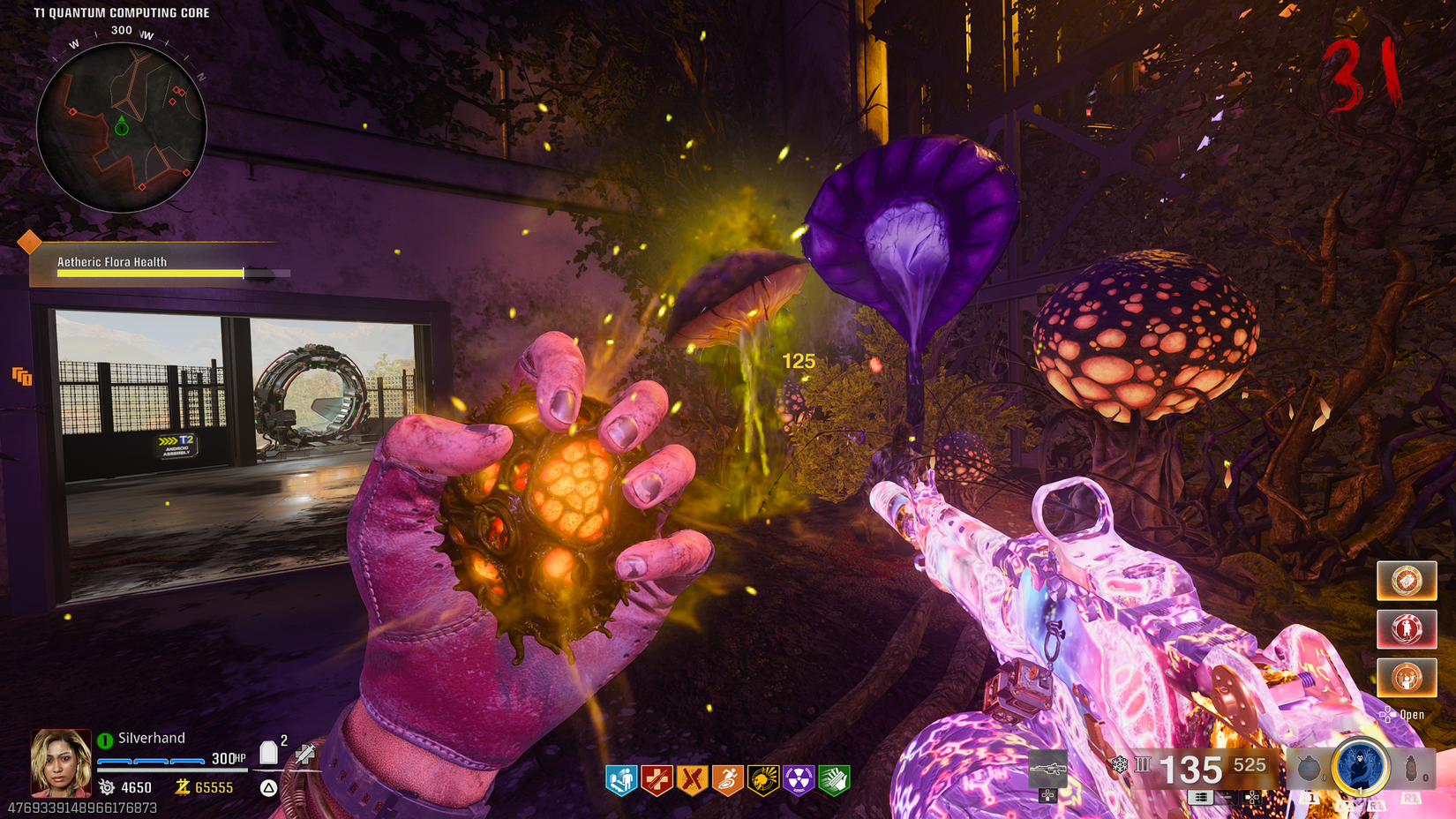 draining the da flower with the cyst