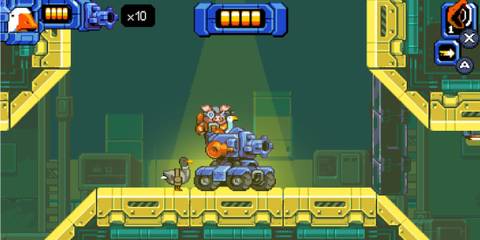 Driving a tank in Mighty Goose