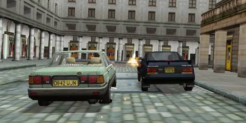 Driving and shooting in The Getaway