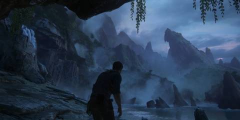 Exploring a cave in Uncharted 4 A Thief's End