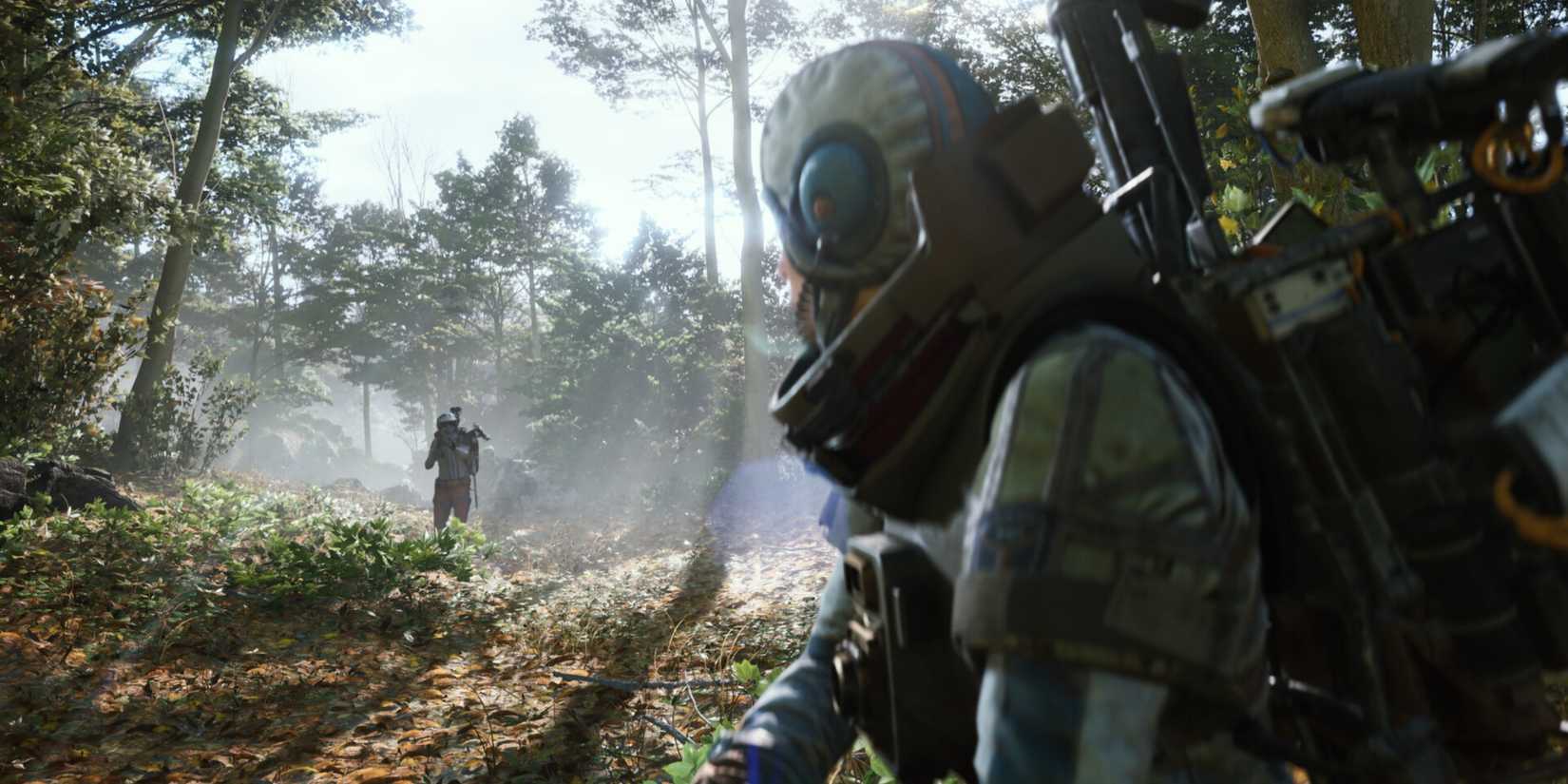 Exploring a forest in Arc Raiders