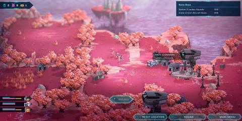 Exploring a pink overworld area in Star Renegades