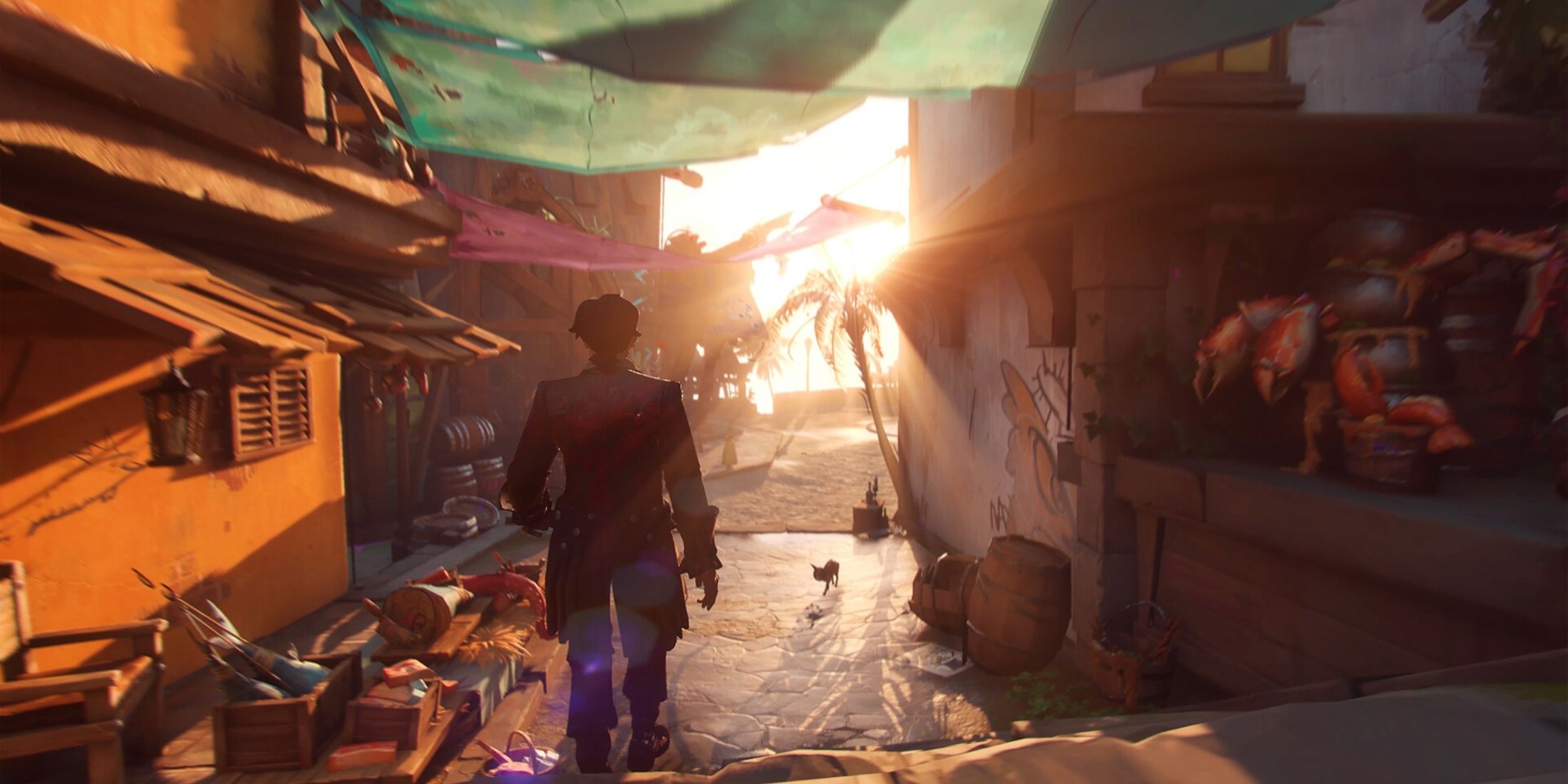 Exploring a town in Sea of Remnants