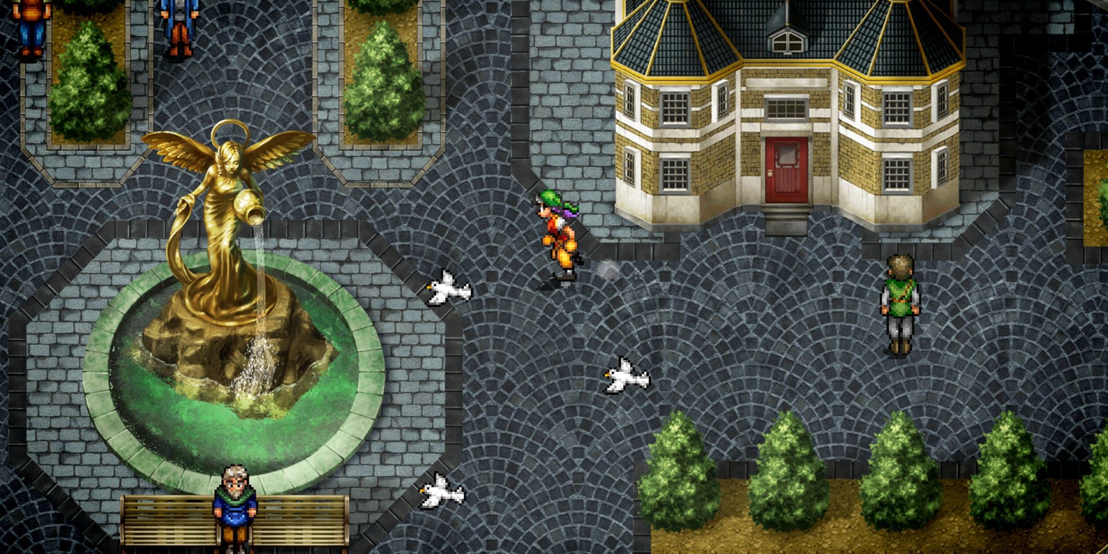 Exploring a town in Suikoden 1 (HD Remaster)