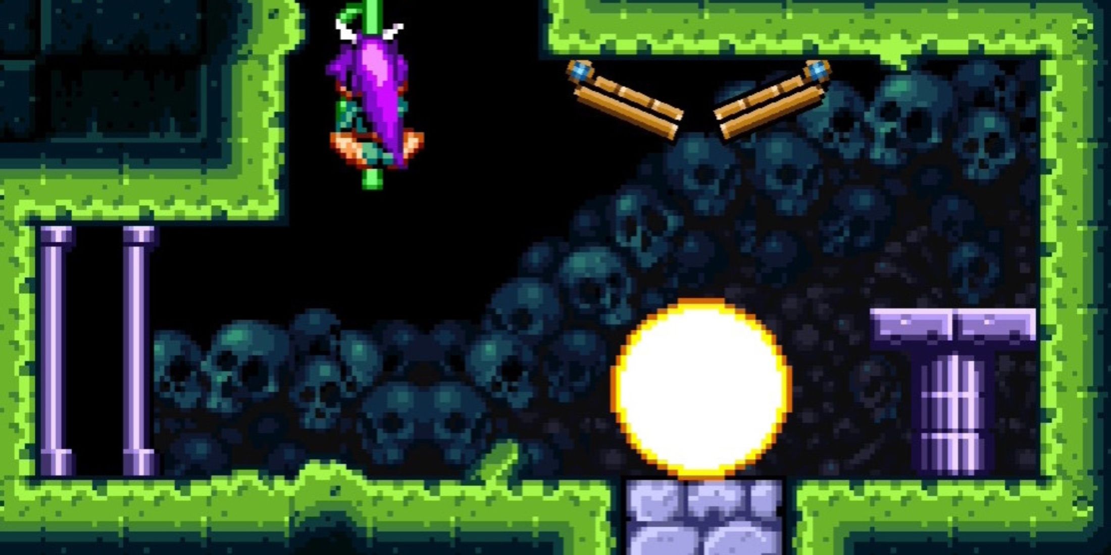 Exploring ruins in Shantae Advance Risky Revolution