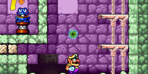 Exploring ruins in Wario Land 4