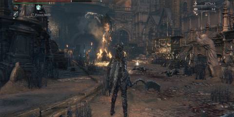 Exploring the streets in Bloodborne