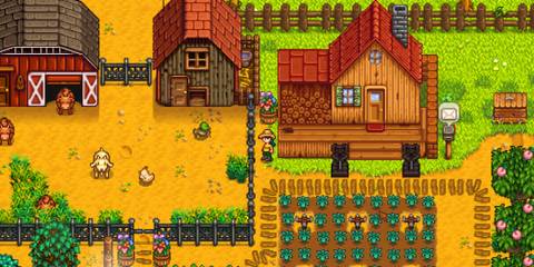 Exploring your farm in Stardew Valley