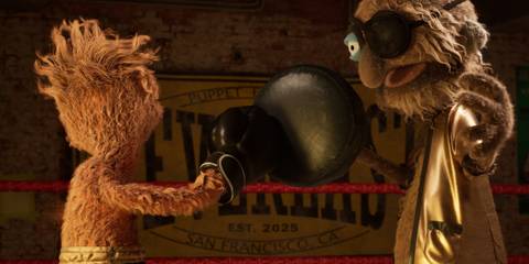 Ezra and his coach in Felt That Boxing