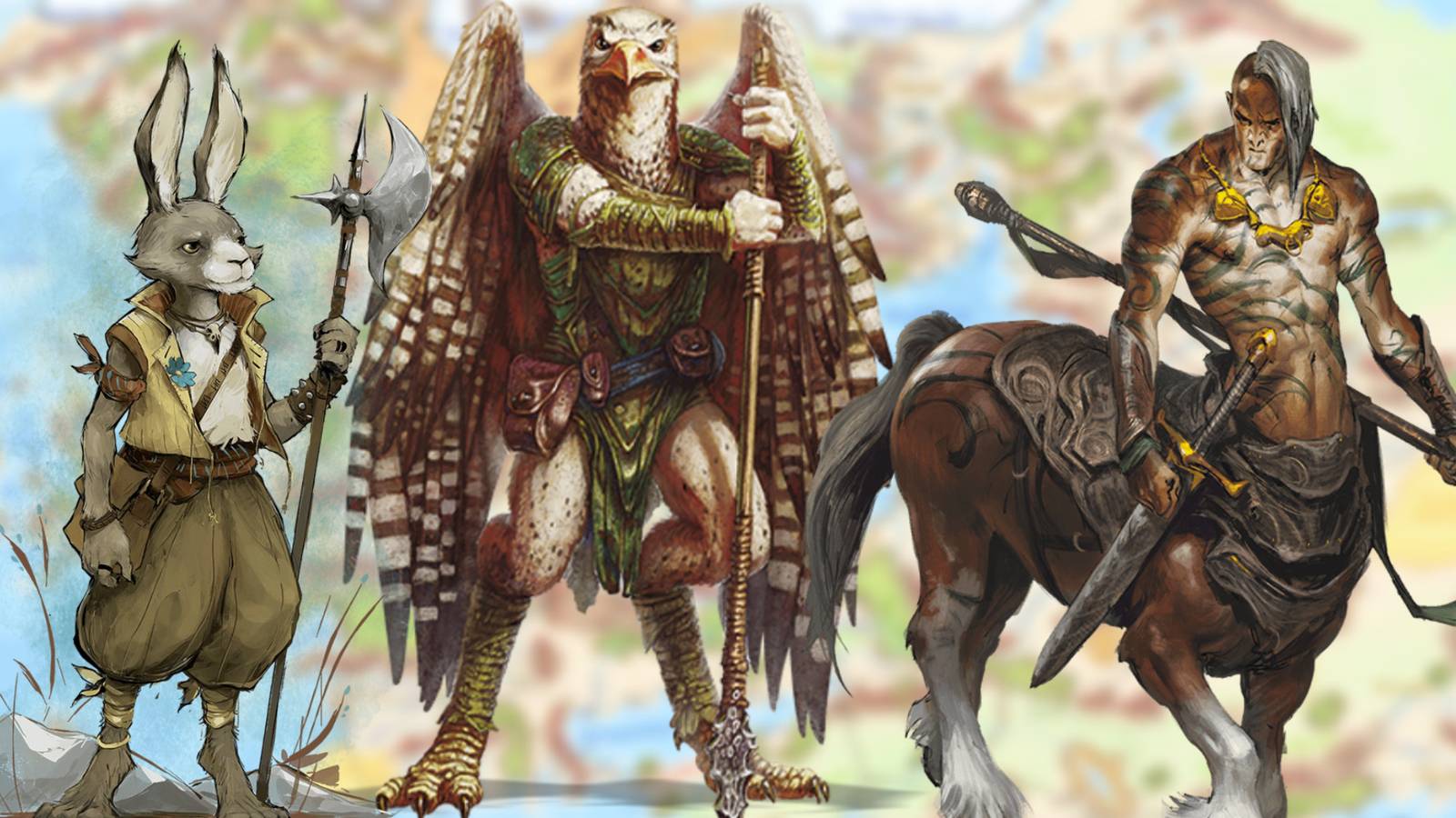 Faerun_Map-harengon-aarakocra-centaur