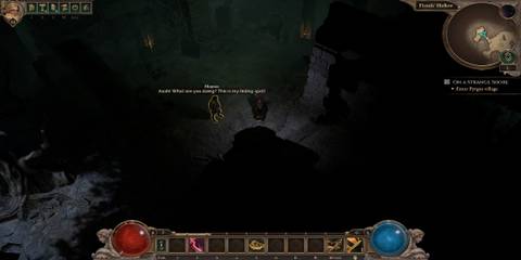 The Player Entering the Room through the Mysterious Door 