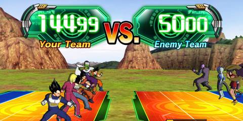 Fighting a battle in Super Dragon Ball Heroes World Mission