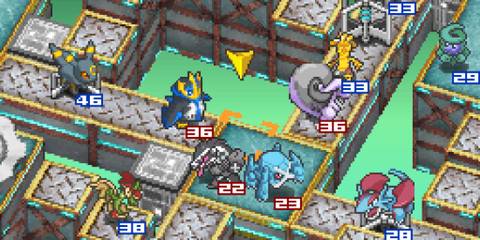 Fighting a battle inside in Pokemon Conquest