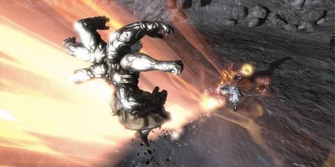 Fighting a boss in Asura’s Wrath