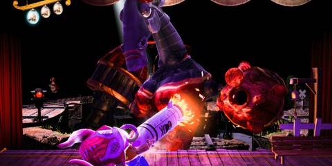 Fighting a boss in Puppeteer