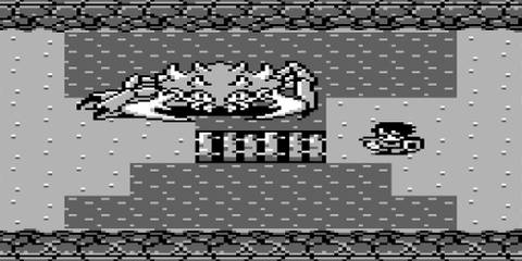 Fighting a giant crab in Final Fantasy Adventure