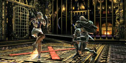 Fighting a match in Soulcalibur 5