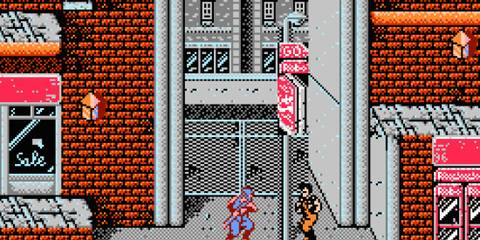 Fighting an enemy in Ninja Gaiden (NES)
