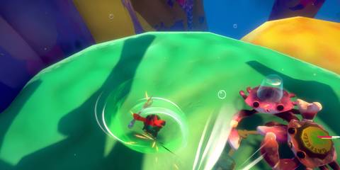 Fighting enemies in Another Crab’s Treasure