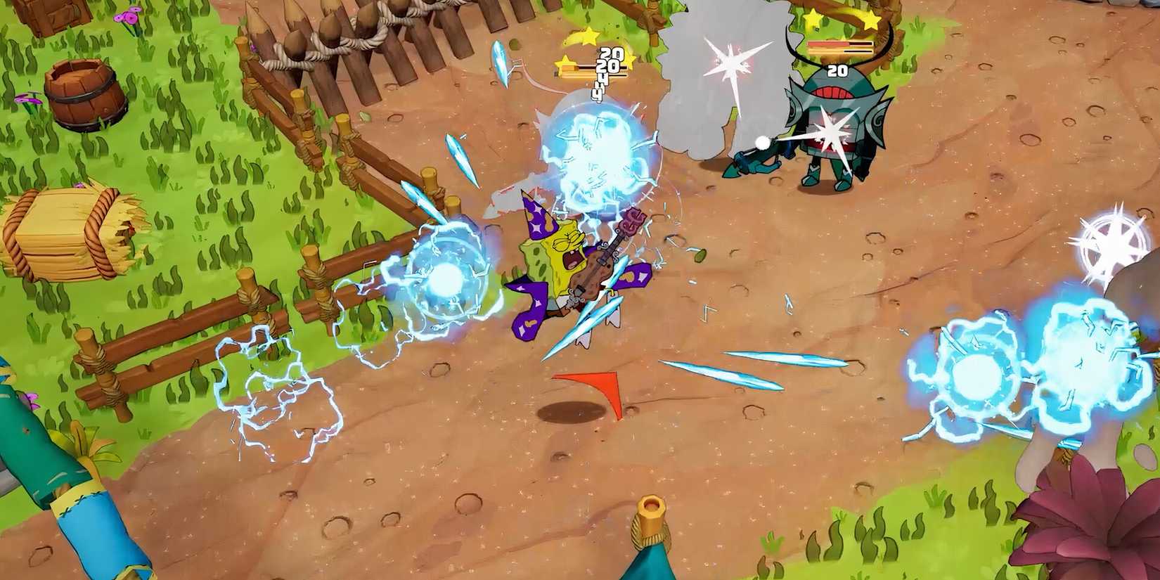 Fighting enemies in Nicktoons & The Dice of Destiny