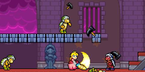 Fighting enemies in Super Princess Peach