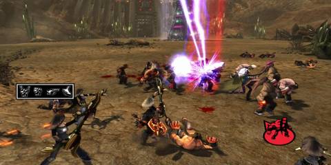 Fighting multiple enemies in brutal legend